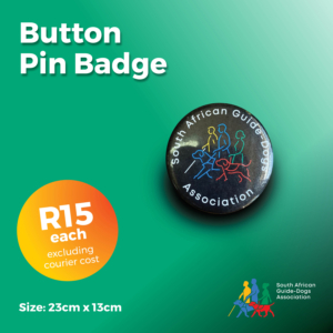 Black Button Pin Badge