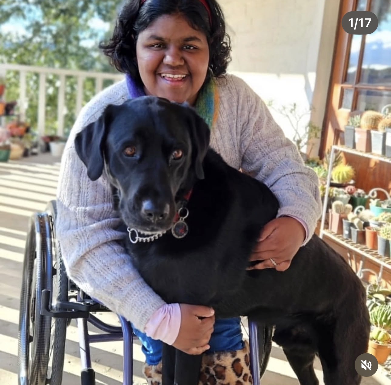 Guide Dog recipient with their Guide Dog